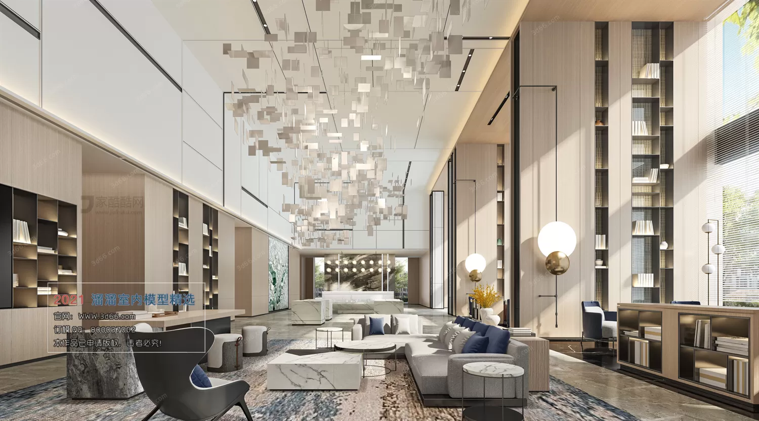 SALES CENTER – A003-Modern style-Vray model