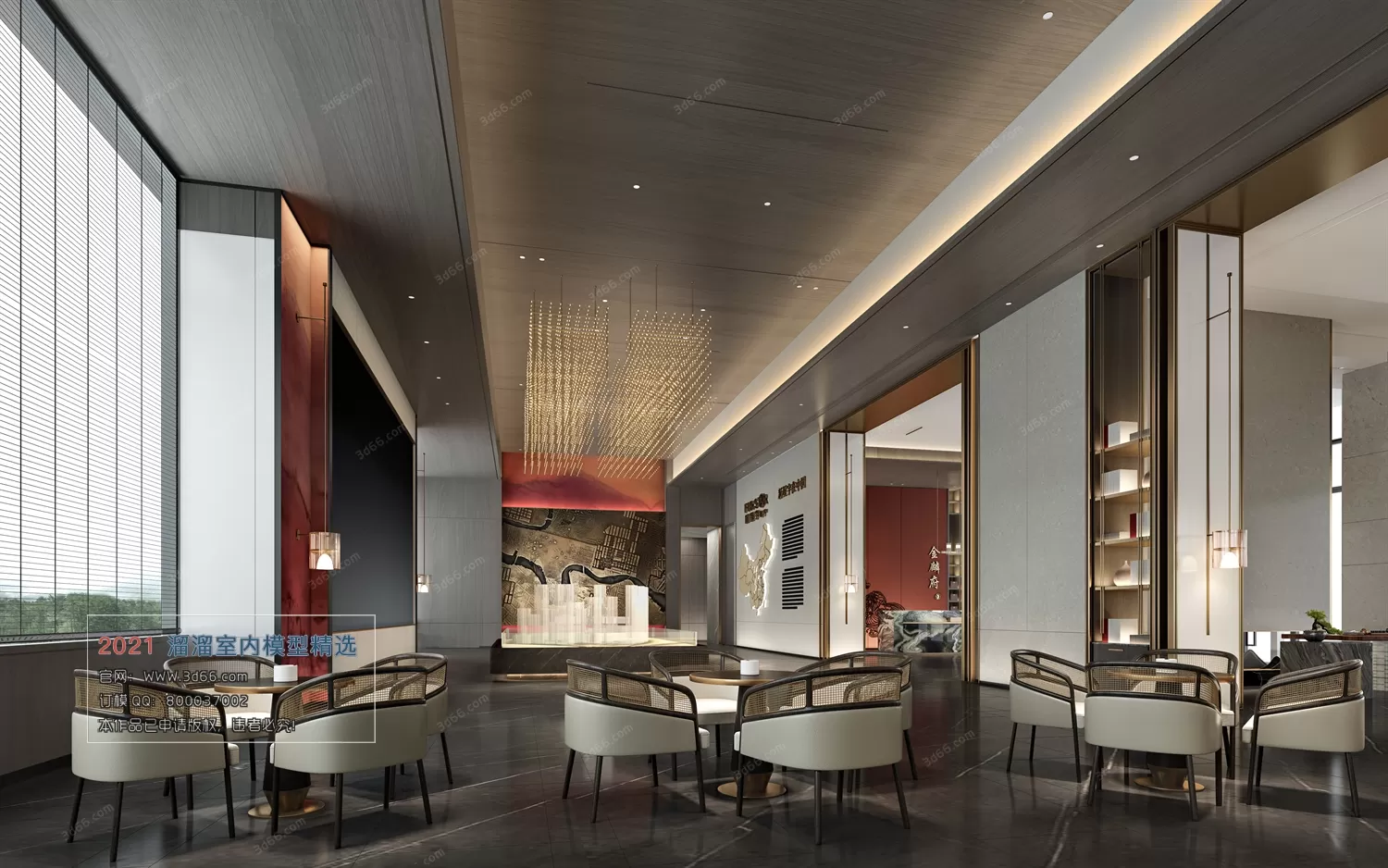 SALES CENTER – C004-Chinese style-Vray model
