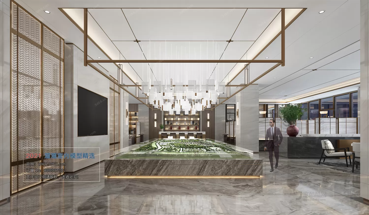 SALES CENTER – C011-Chinese style-Vray model