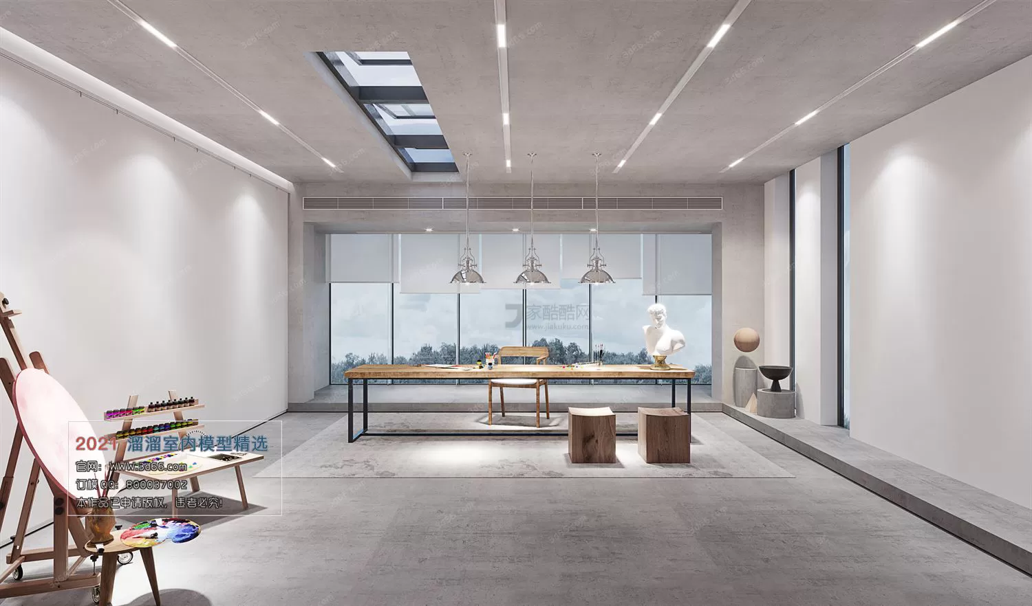 3DSKYFREE – HOME SCENES - HOME BLOCKS 3DS MAX MODELS