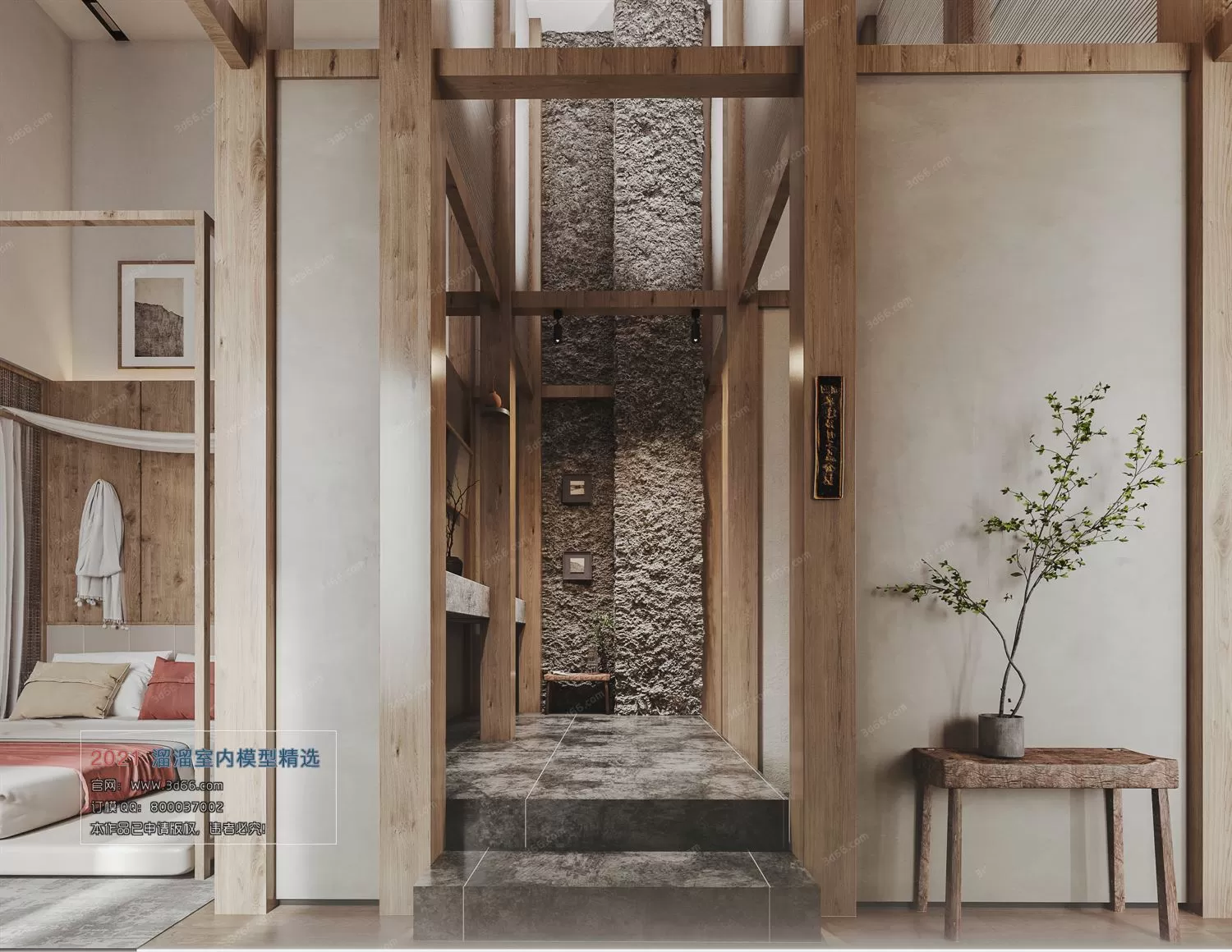 3DSKYFREE – HOME SCENES - HOME BLOCKS 3DS MAX MODELS