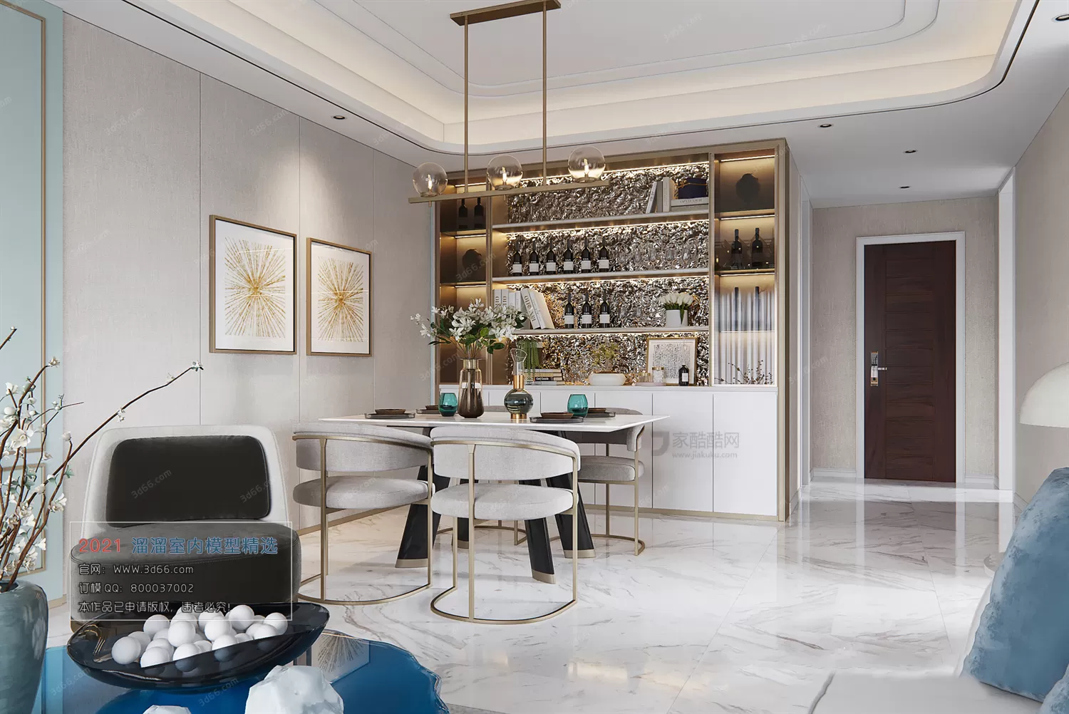 3DSKYFREE – HOME SCENES - HOME BLOCKS 3DS MAX MODELS