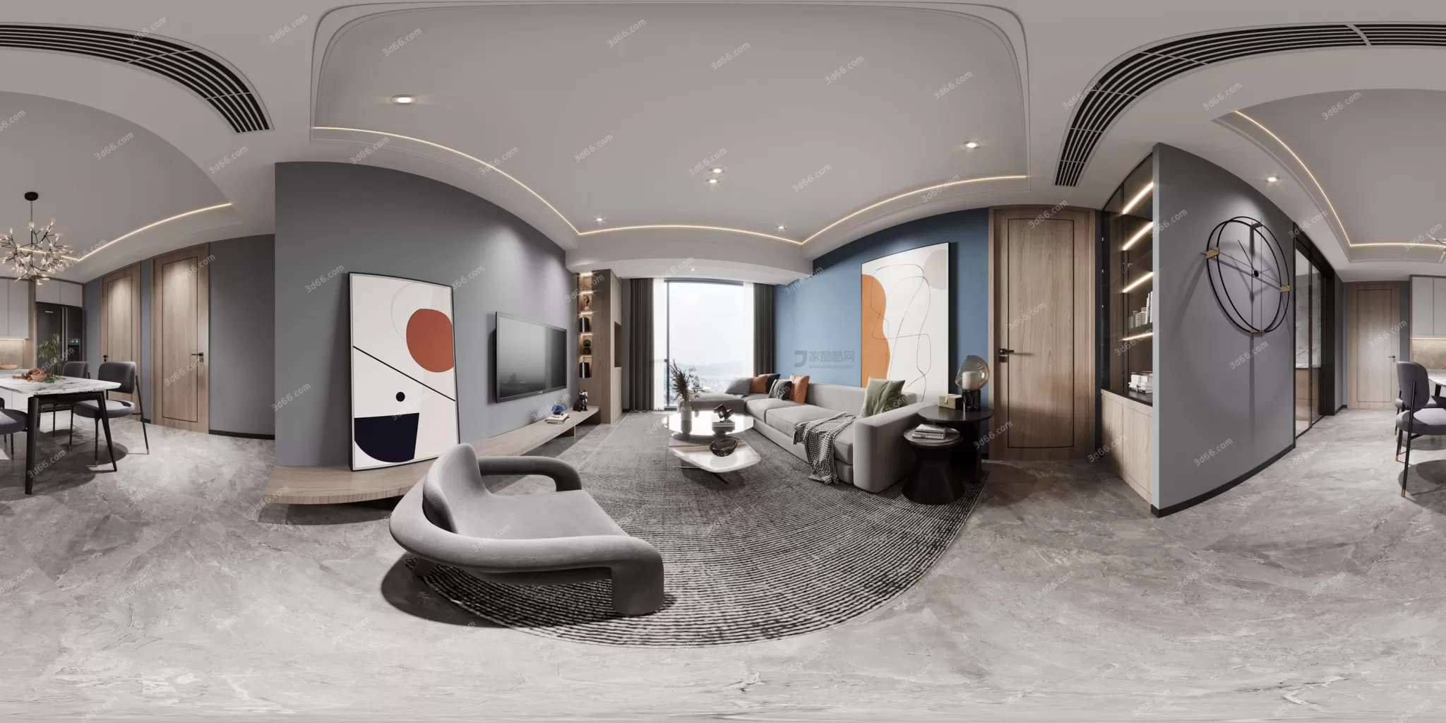 3DSKYFREE – HOME SCENES - HOME BLOCKS 3DS MAX MODELS