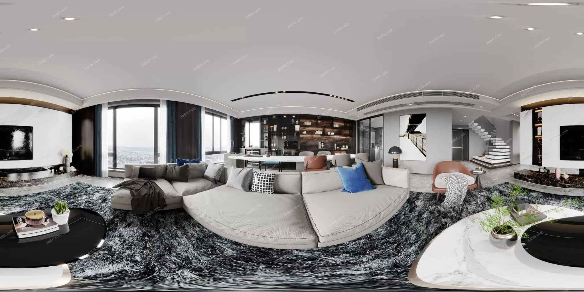 3DSKYFREE – HOME SCENES - HOME BLOCKS 3DS MAX MODELS