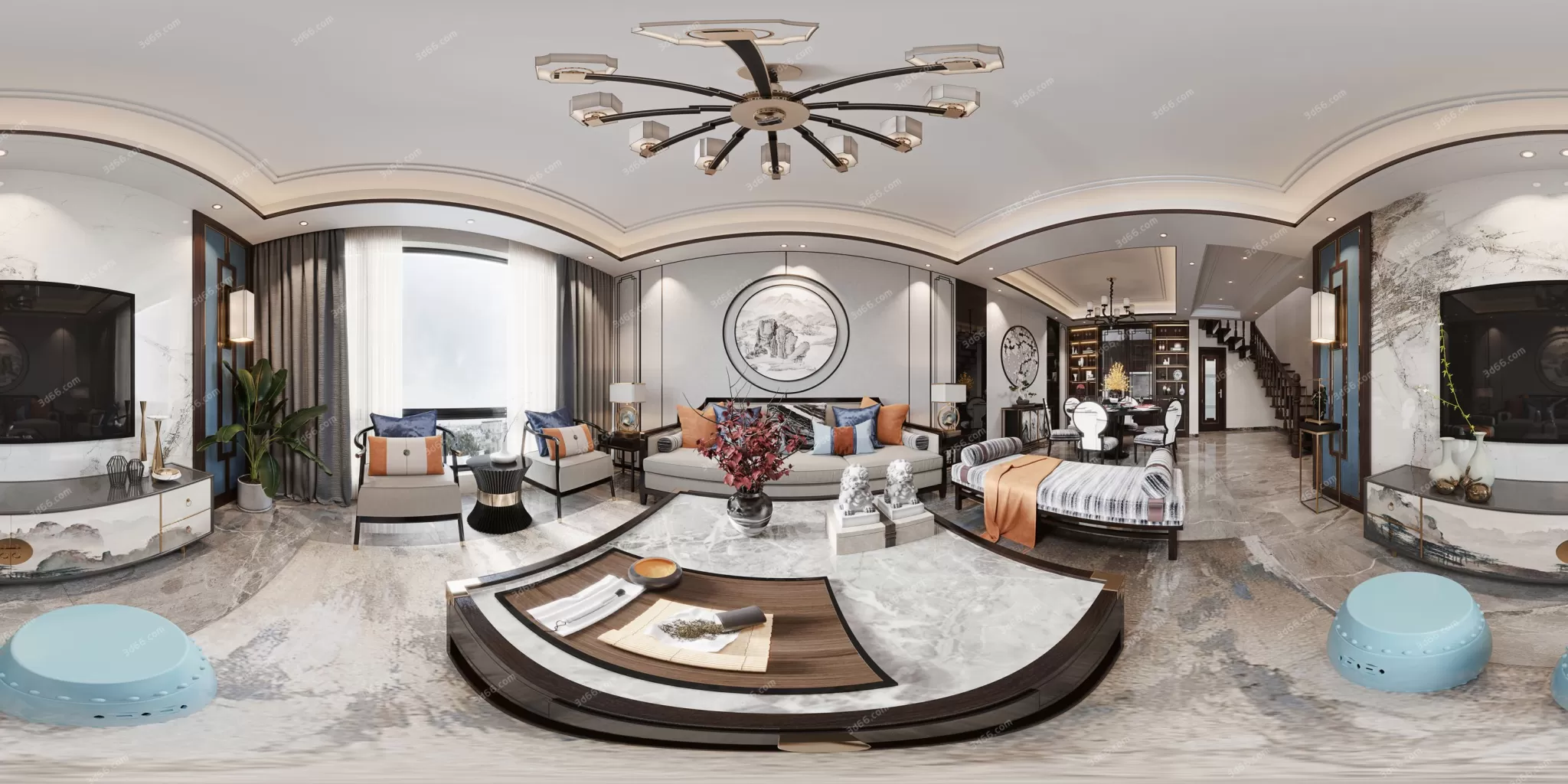 3DSKYFREE – HOME SCENES - HOME BLOCKS 3DS MAX MODELS