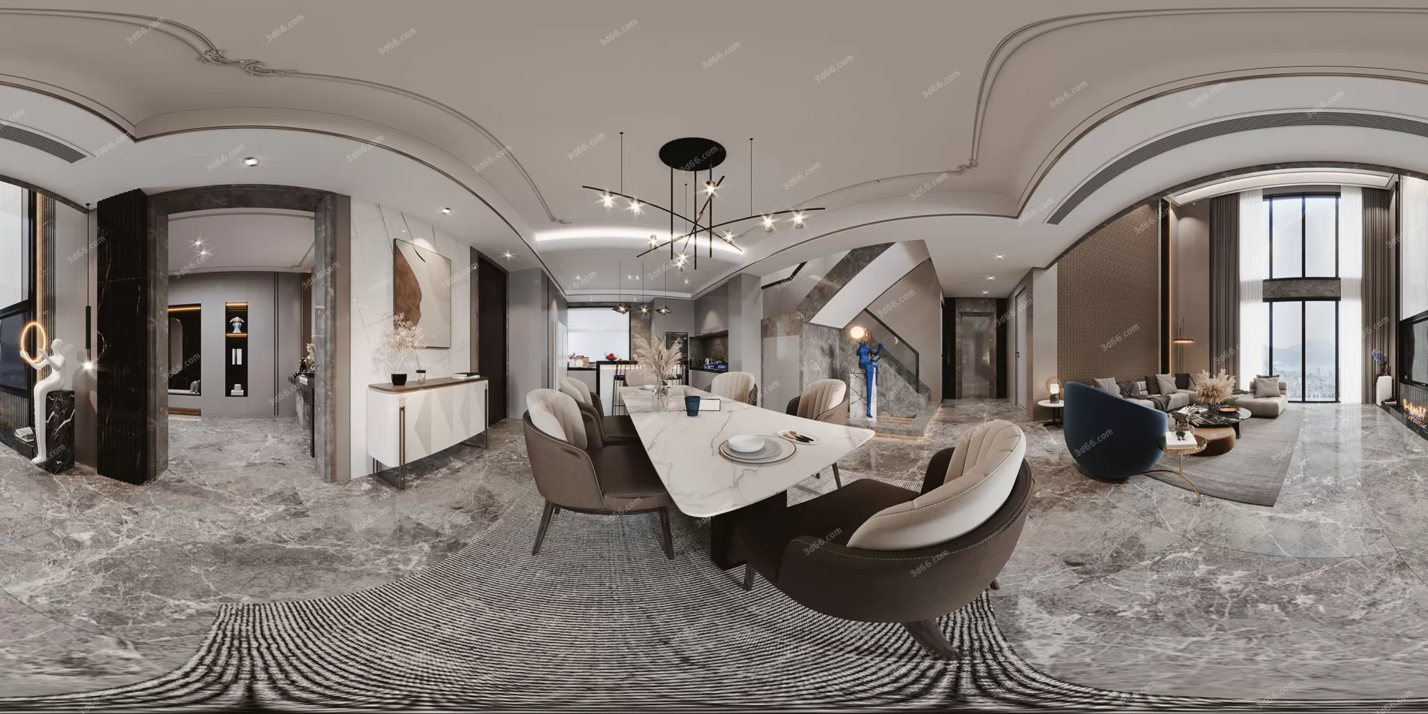 3DSKYFREE – HOME SCENES - HOME BLOCKS 3DS MAX MODELS