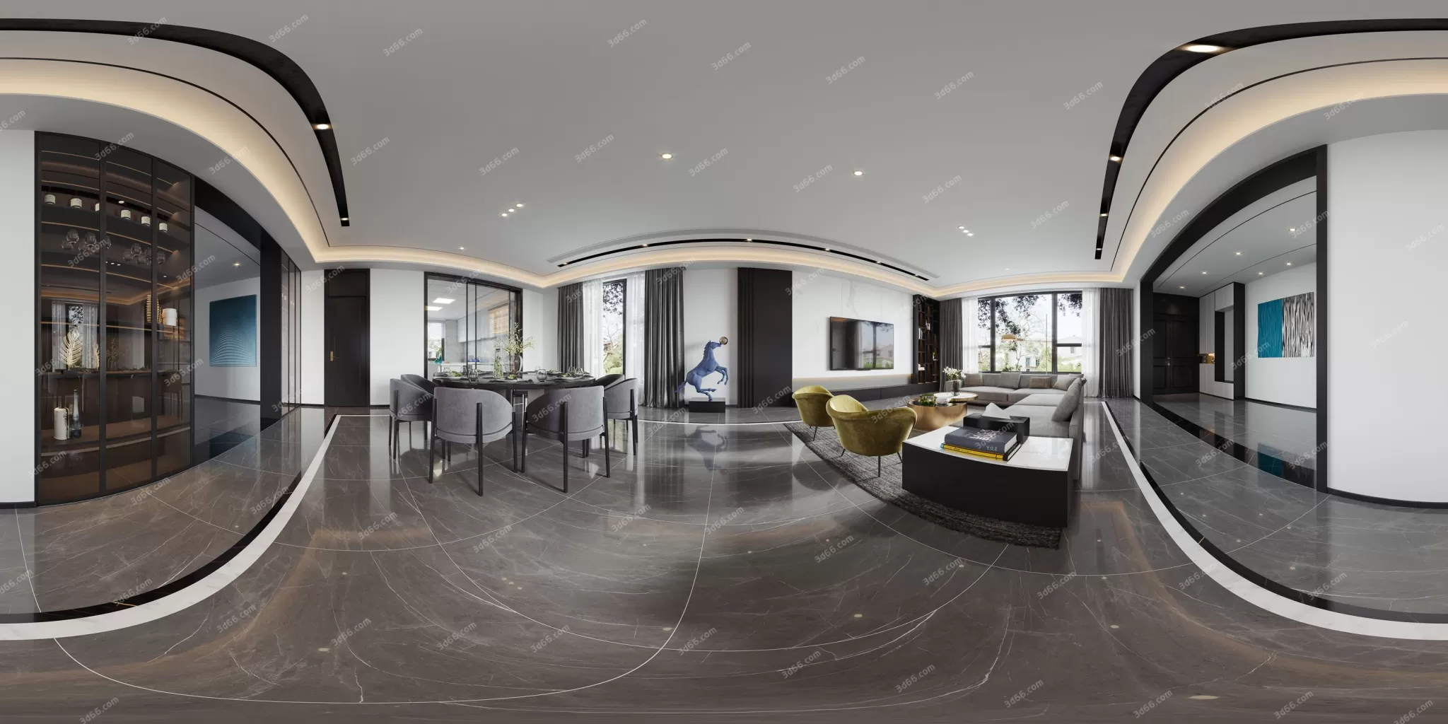 3DSKYFREE – HOME SCENES - HOME BLOCKS 3DS MAX MODELS