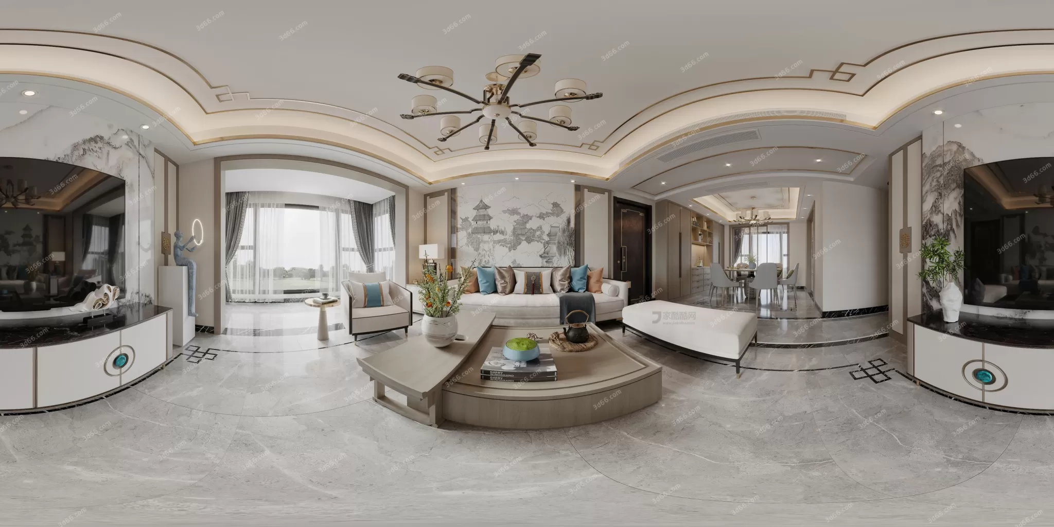 3DSKYFREE – HOME SCENES - HOME BLOCKS 3DS MAX MODELS