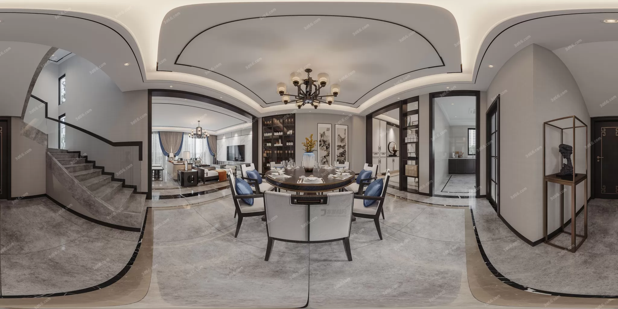 3DSKYFREE – HOME SCENES - HOME BLOCKS 3DS MAX MODELS