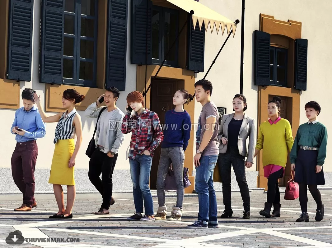 3DSKYFREE – HUMAN - PEOPLE 3DS MAX MODELS