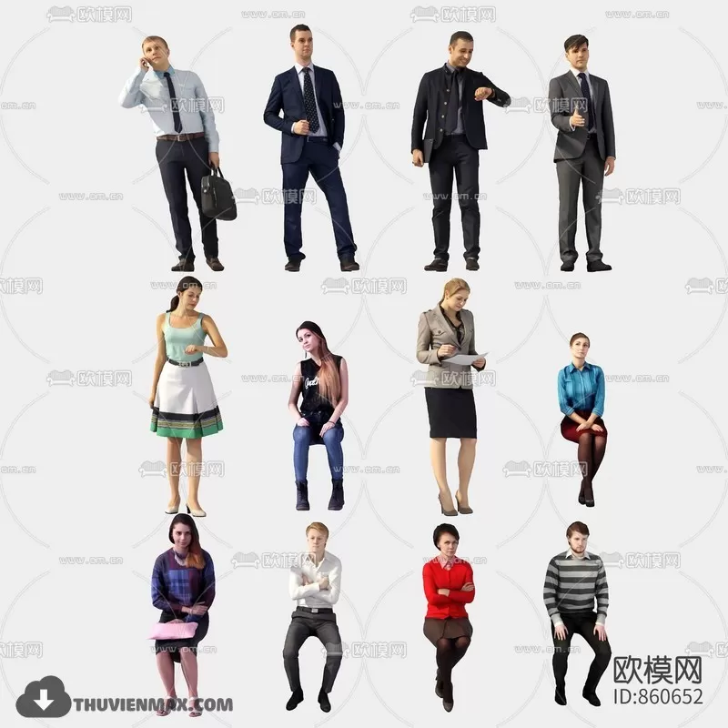 3DSKYFREE – HUMAN - PEOPLE 3DS MAX MODELS