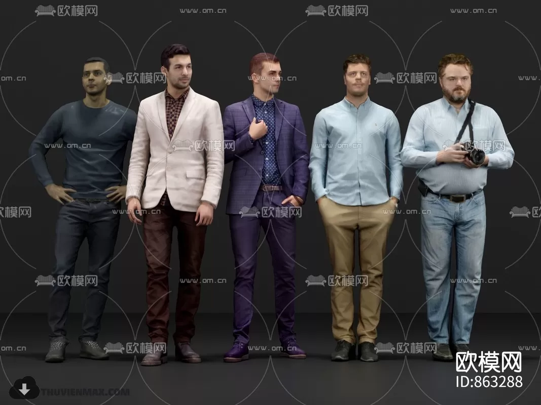 3DSKYFREE – HUMAN - PEOPLE 3DS MAX MODELS