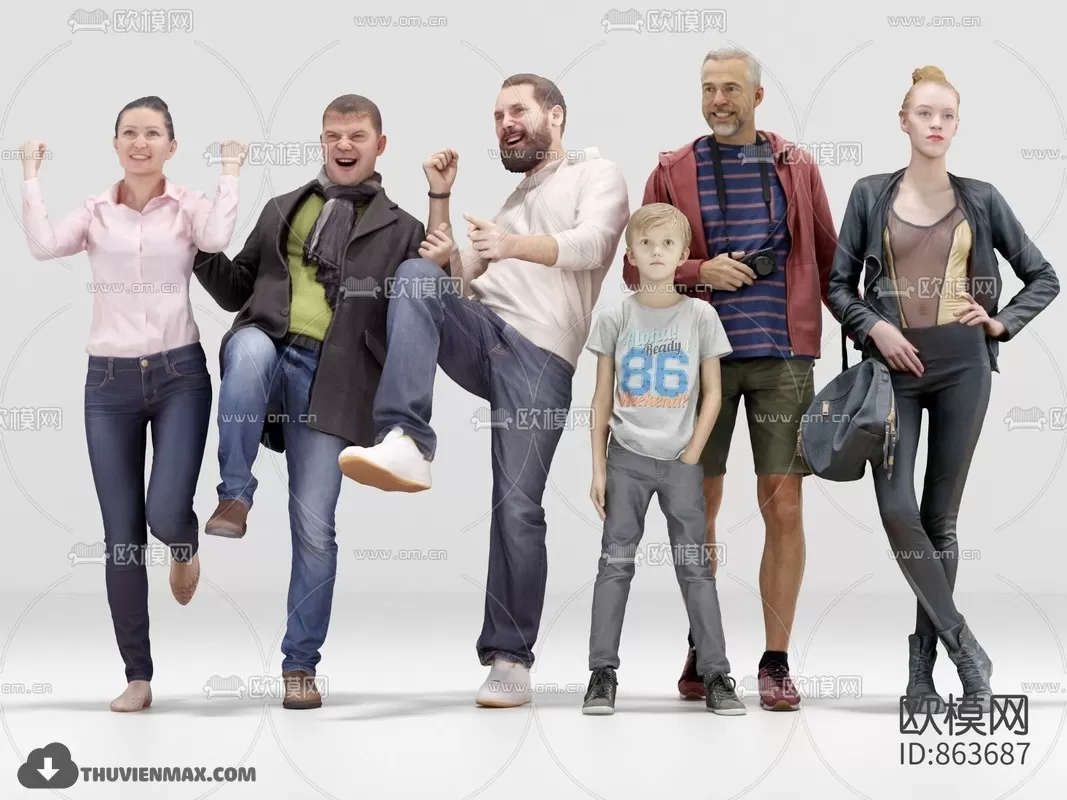 3DSKYFREE – HUMAN - PEOPLE 3DS MAX MODELS