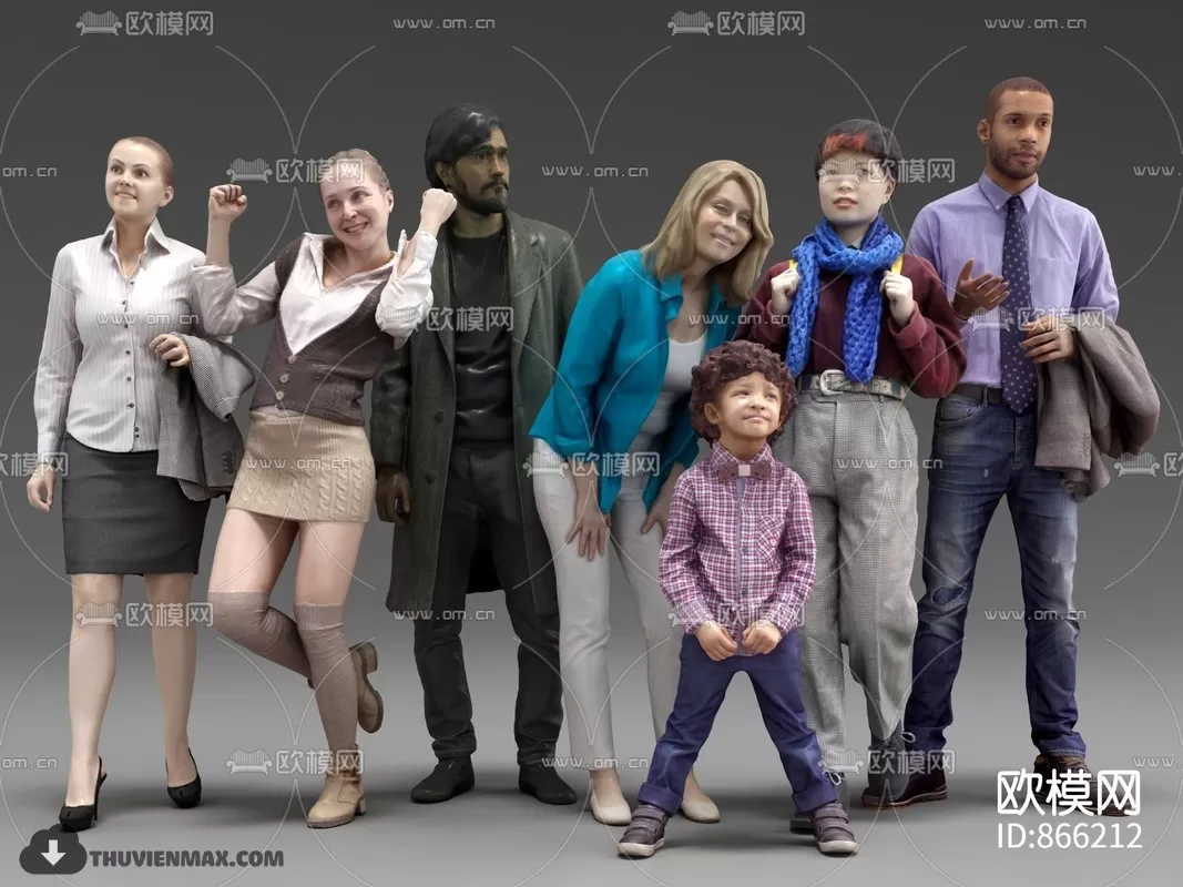 3DSKYFREE – HUMAN - PEOPLE 3DS MAX MODELS