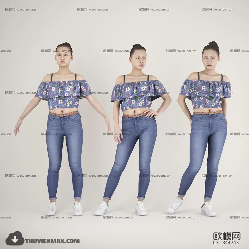 3DSKYFREE – HUMAN - PEOPLE 3DS MAX MODELS