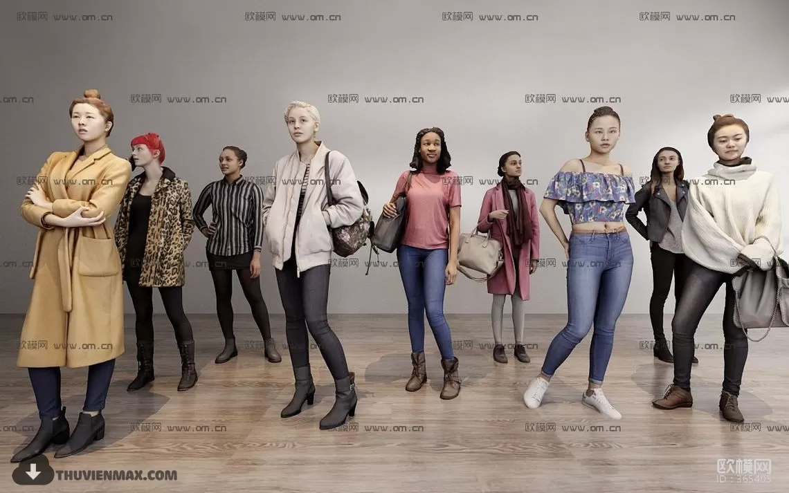 3DSKYFREE – HUMAN - PEOPLE 3DS MAX MODELS