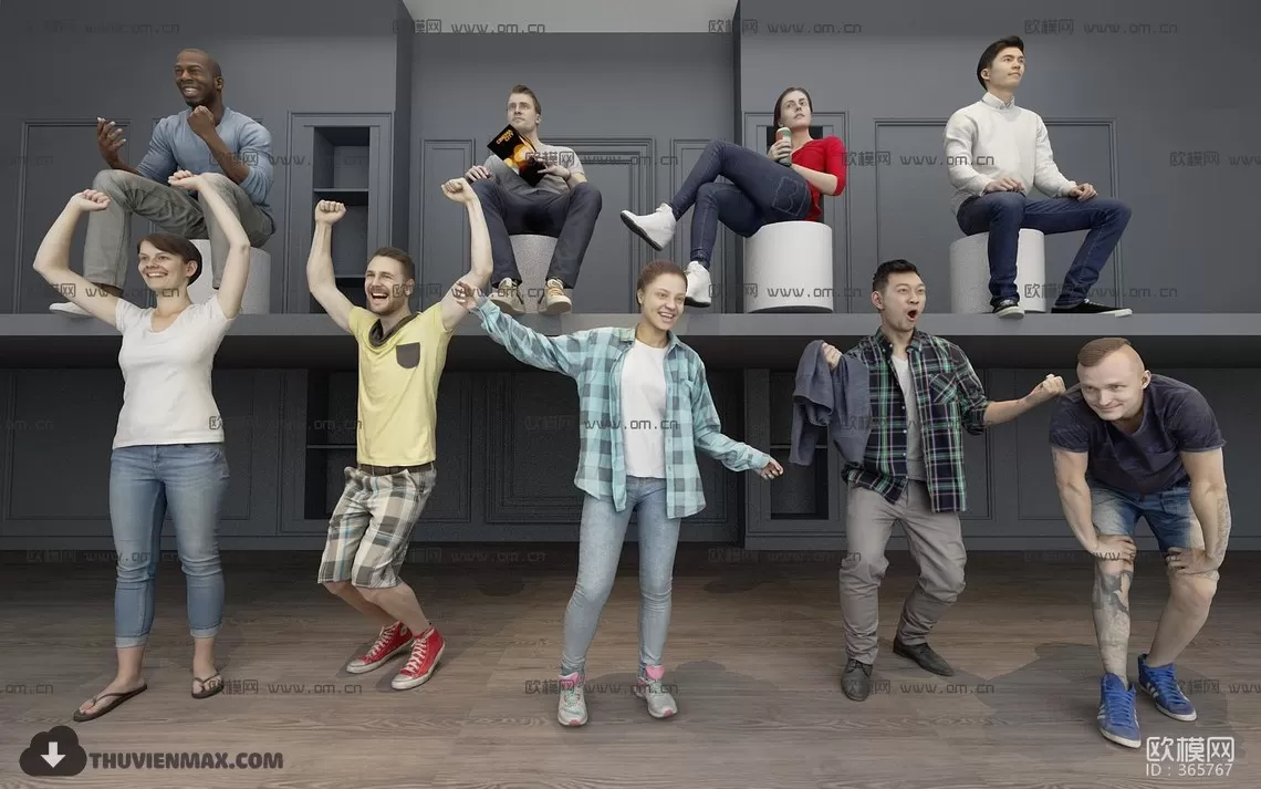 3DSKYFREE – HUMAN - PEOPLE 3DS MAX MODELS