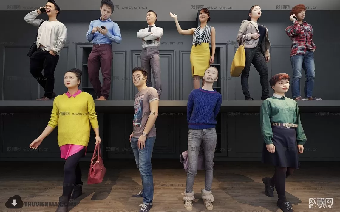 3DSKYFREE – HUMAN - PEOPLE 3DS MAX MODELS