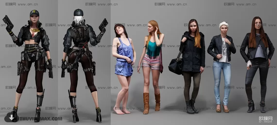 3DSKYFREE – HUMAN - PEOPLE 3DS MAX MODELS