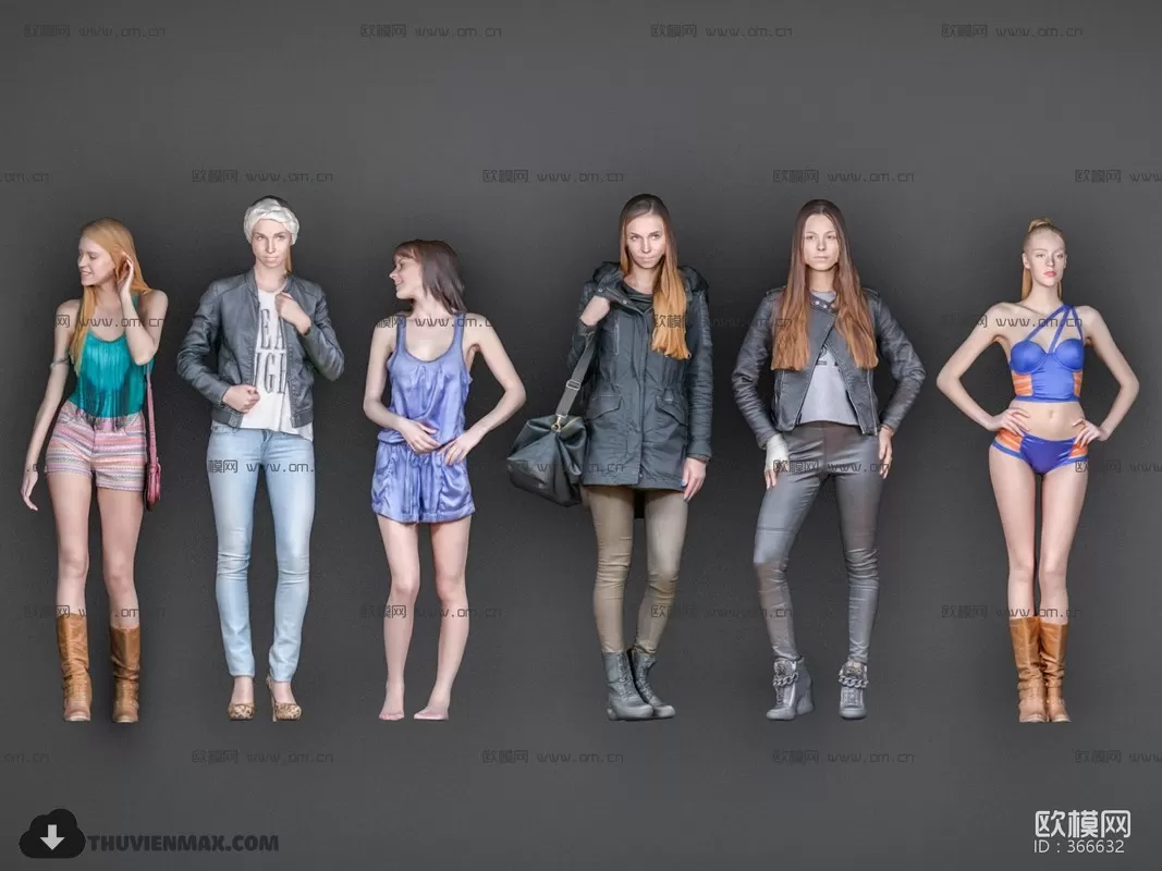 3DSKYFREE – HUMAN - PEOPLE 3DS MAX MODELS