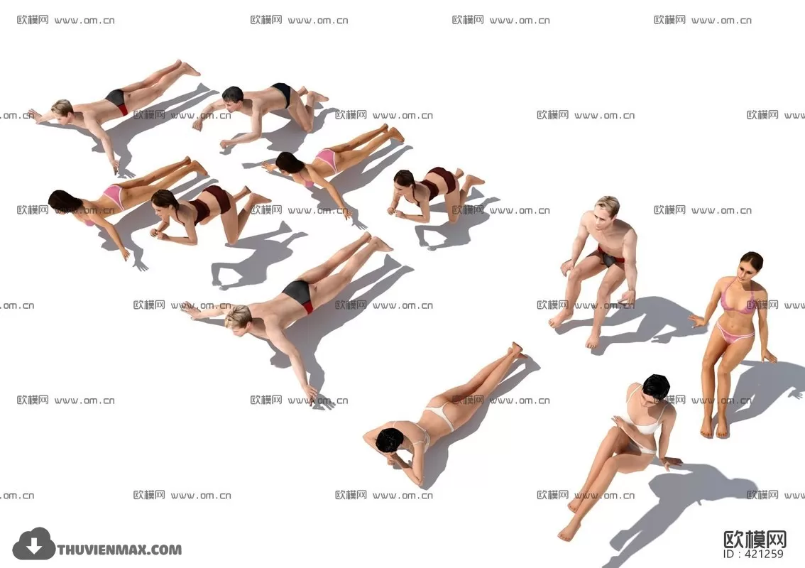 3DSKYFREE – HUMAN - PEOPLE 3DS MAX MODELS