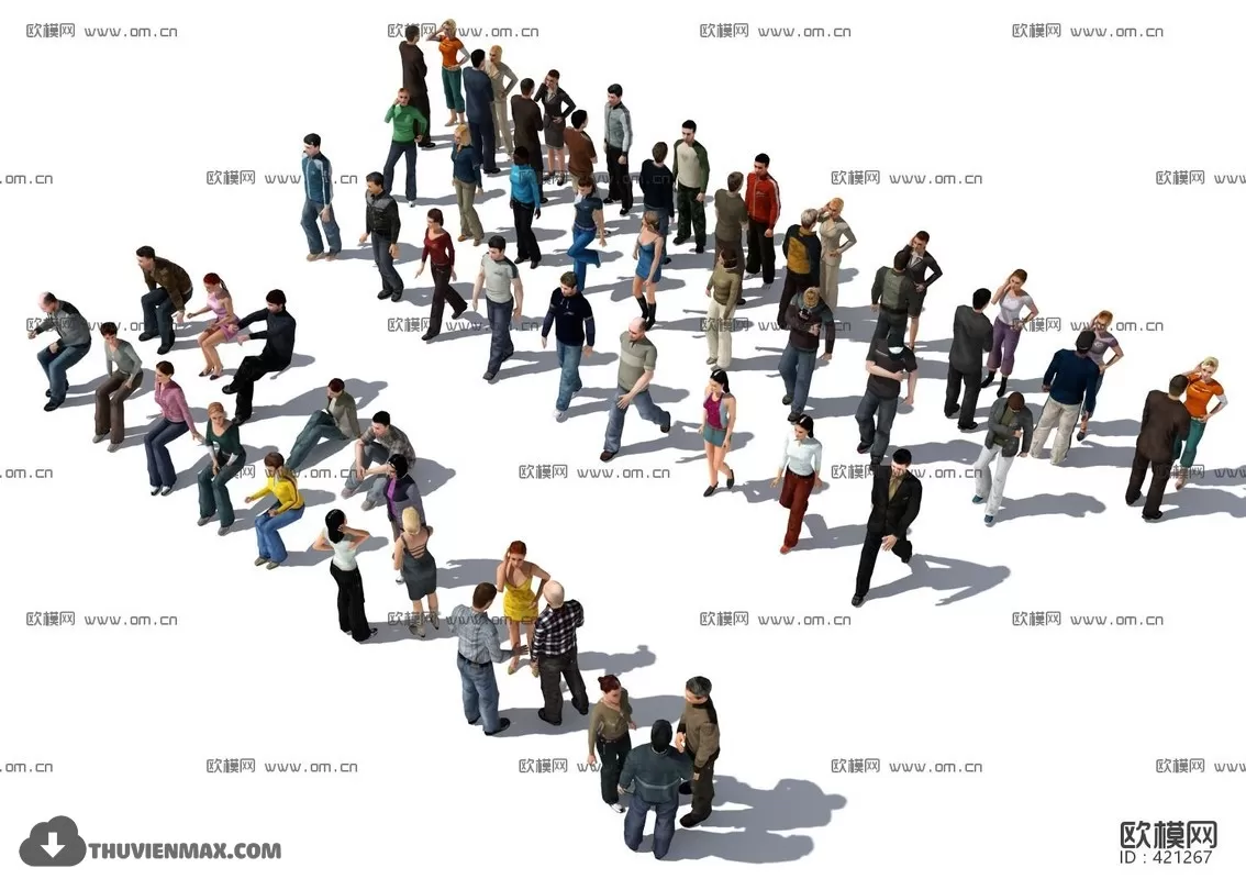 3DSKYFREE – HUMAN - PEOPLE 3DS MAX MODELS