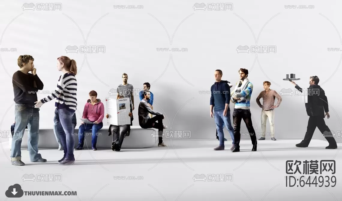 3DSKYFREE – HUMAN - PEOPLE 3DS MAX MODELS