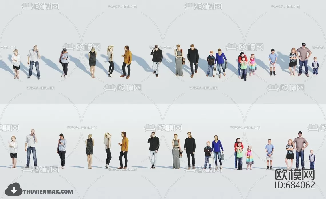 3DSKYFREE – HUMAN - PEOPLE 3DS MAX MODELS