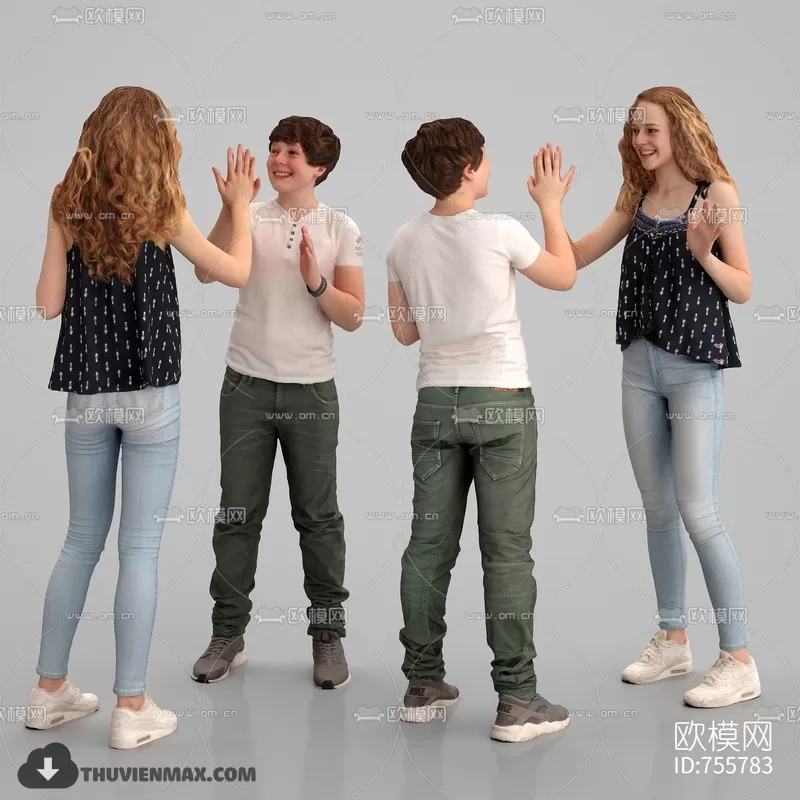 3DSKYFREE – HUMAN - PEOPLE 3DS MAX MODELS