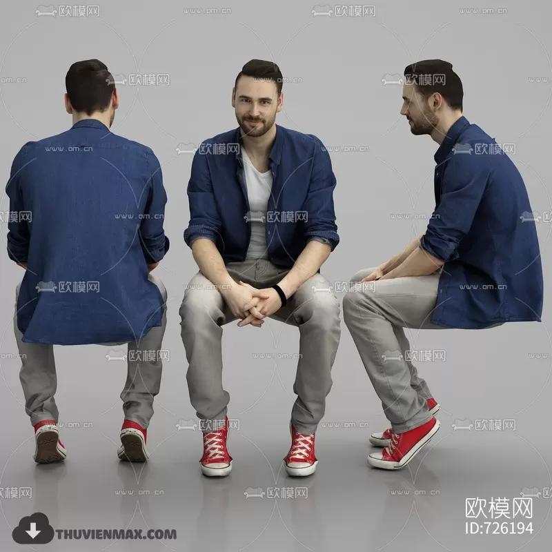 3DSKYFREE – HUMAN - PEOPLE 3DS MAX MODELS