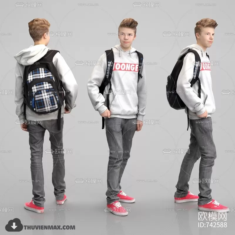 3DSKYFREE – HUMAN - PEOPLE 3DS MAX MODELS