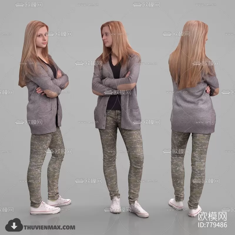 3DSKYFREE – HUMAN - PEOPLE 3DS MAX MODELS