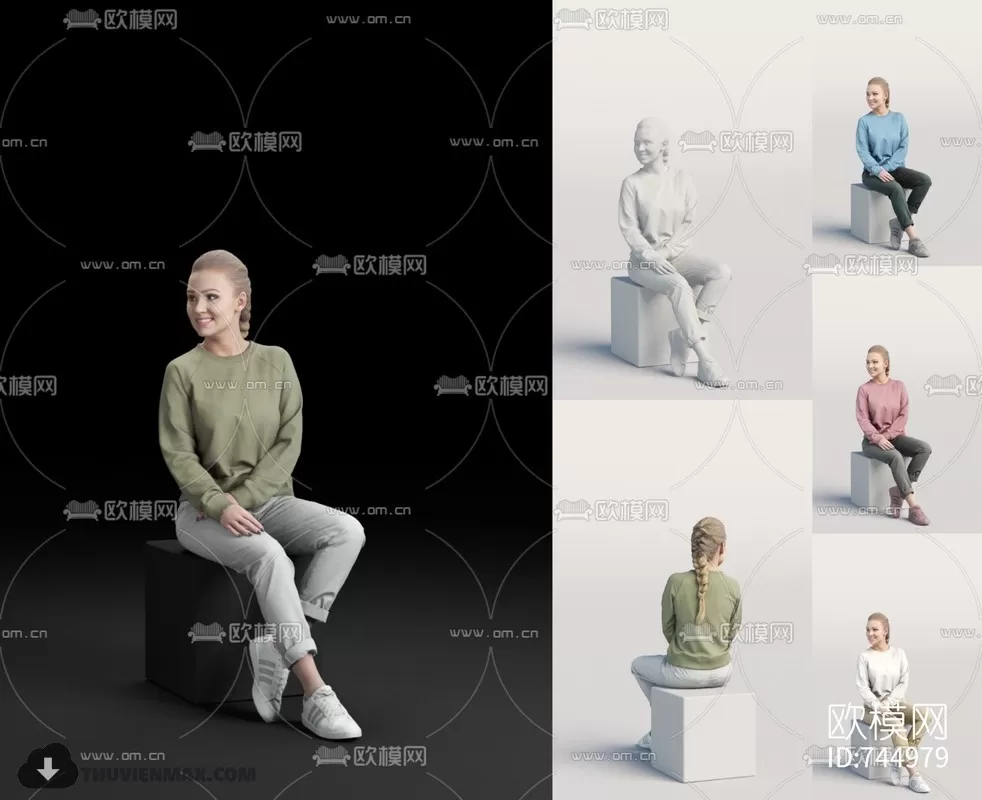 3DSKYFREE – HUMAN - PEOPLE 3DS MAX MODELS