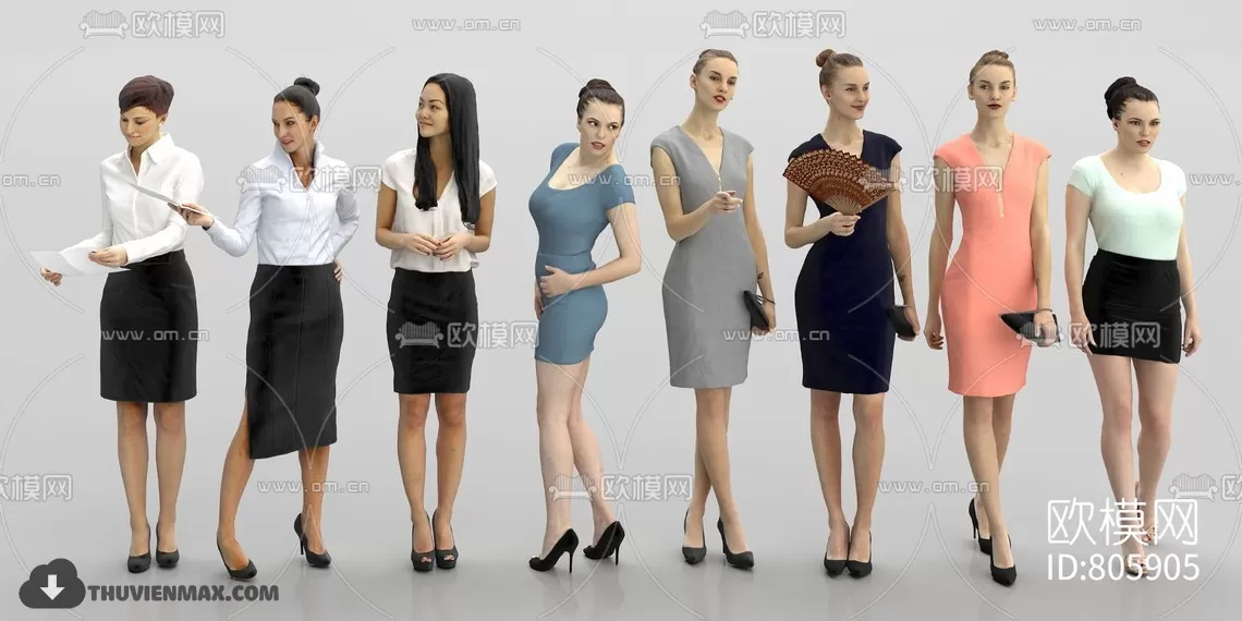 3DSKYFREE – HUMAN - PEOPLE 3DS MAX MODELS