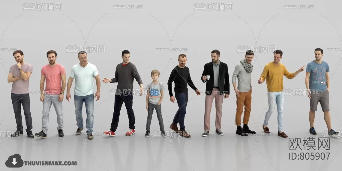 3DSKYFREE – HUMAN - PEOPLE 3DS MAX MODELS