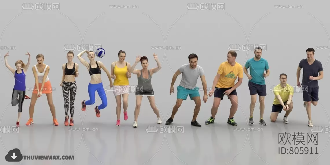 3DSKYFREE – HUMAN - PEOPLE 3DS MAX MODELS
