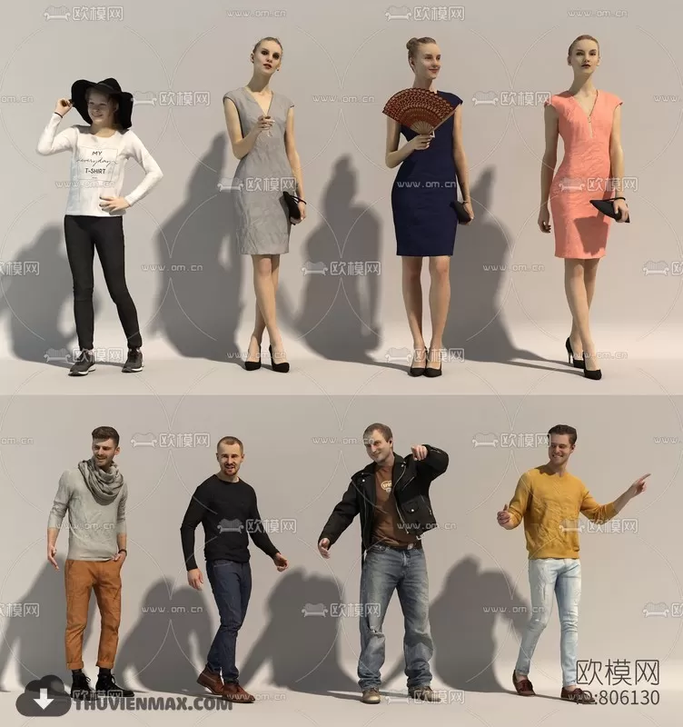 3DSKYFREE – HUMAN - PEOPLE 3DS MAX MODELS