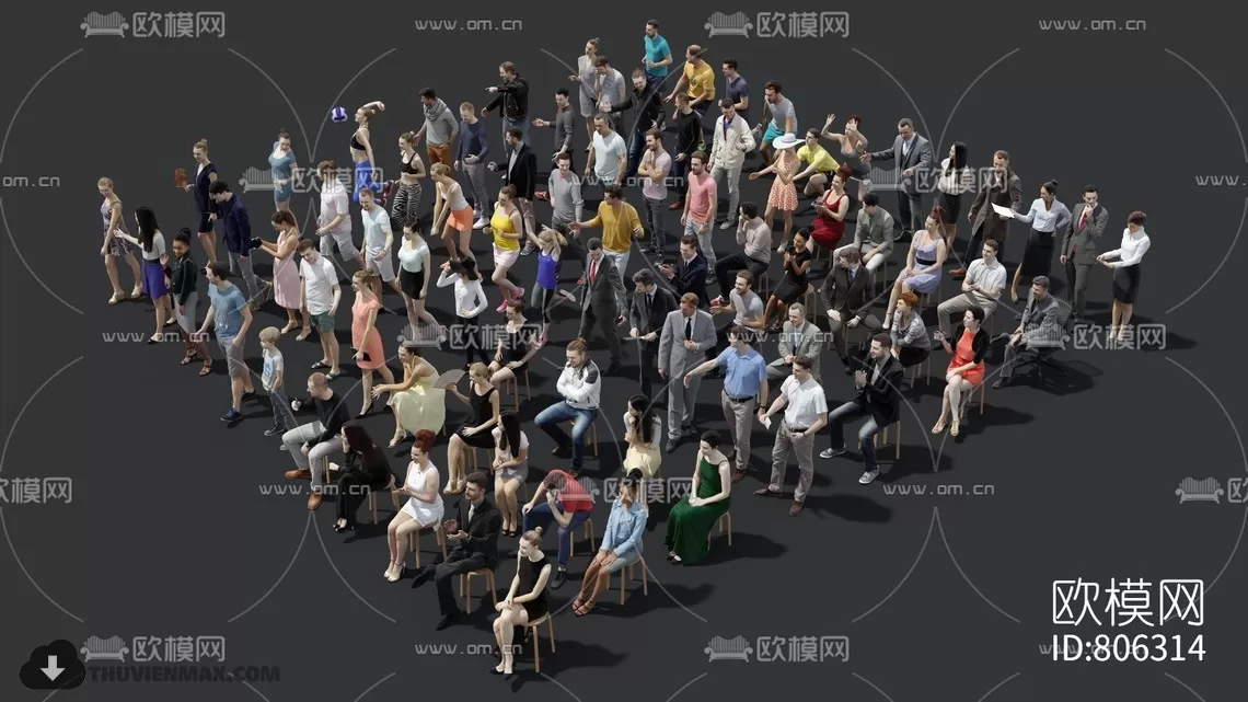 3DSKYFREE – HUMAN - PEOPLE 3DS MAX MODELS