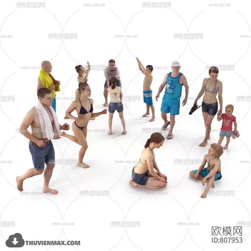 3DSKYFREE – HUMAN - PEOPLE 3DS MAX MODELS