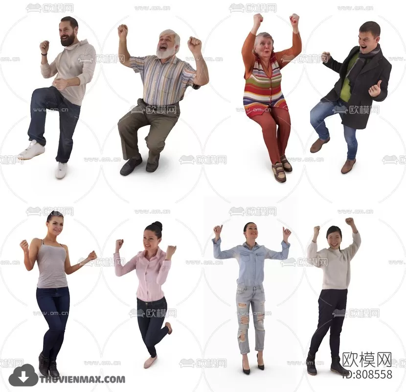 3DSKYFREE – HUMAN - PEOPLE 3DS MAX MODELS