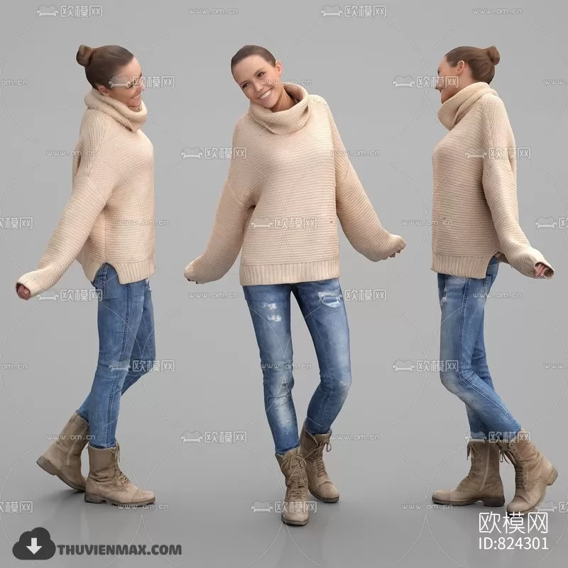3DSKYFREE – HUMAN - PEOPLE 3DS MAX MODELS