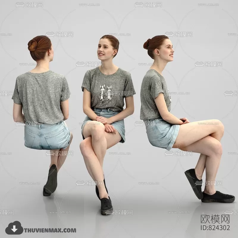 3DSKYFREE – HUMAN - PEOPLE 3DS MAX MODELS