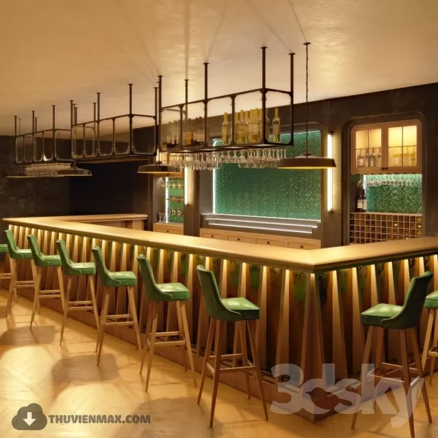 3DSKYFREE – INTERIOR - BAR 3DS MAX MODELS