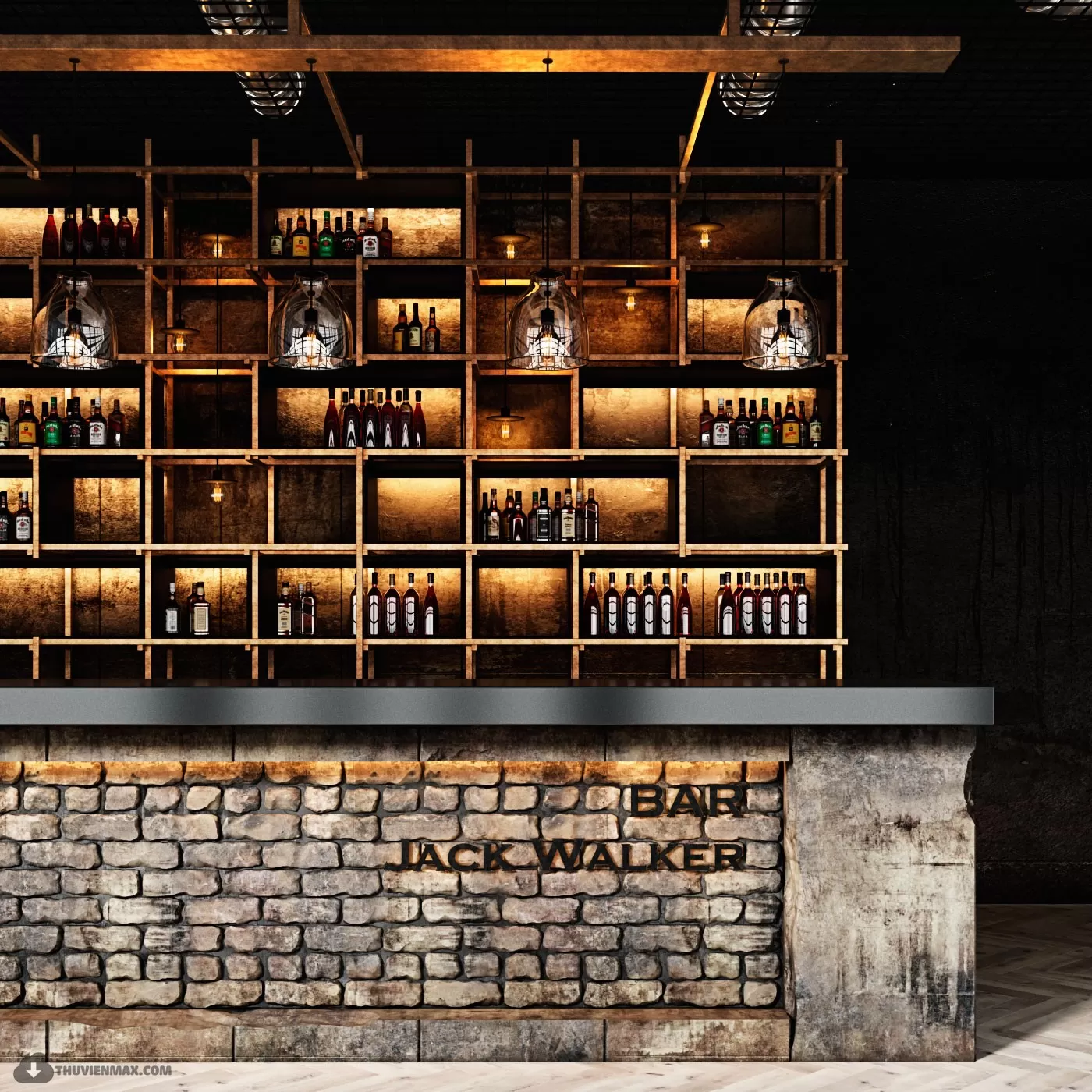 3DSKYFREE – INTERIOR - BAR 3DS MAX MODELS