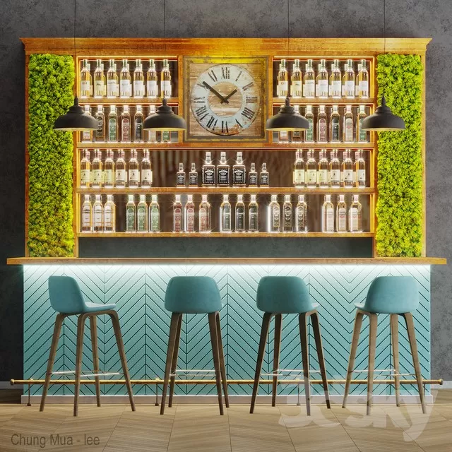 3DSKYFREE – INTERIOR - BAR 3DS MAX MODELS