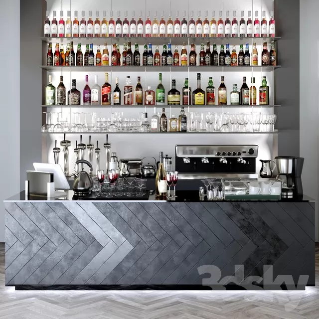 3DSKYFREE – INTERIOR - BAR 3DS MAX MODELS