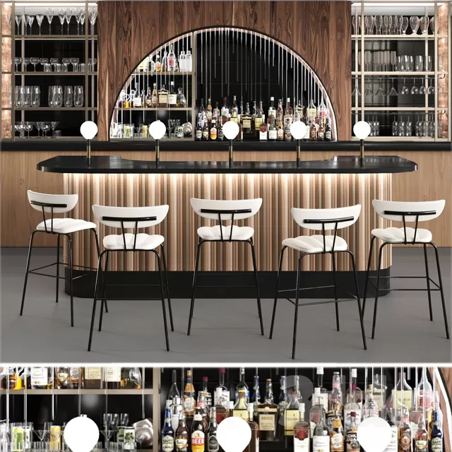3DSKYFREE – INTERIOR - BAR 3DS MAX MODELS