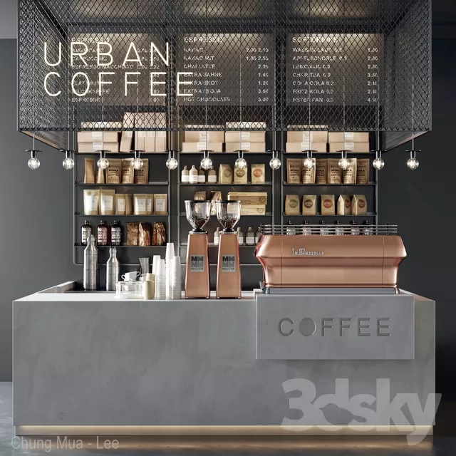 3DSKYFREE – INTERIOR - COFFEE 3DS MAX MODELS