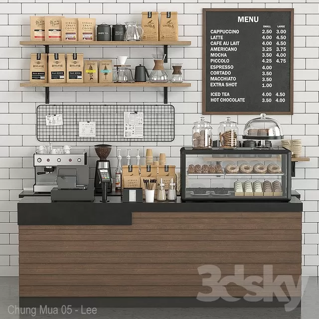3DSKYFREE – INTERIOR - COFFEE 3DS MAX MODELS