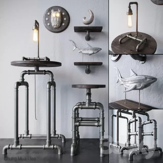 3DSKYFREE – INTERIOR - COFFEE 3DS MAX MODELS